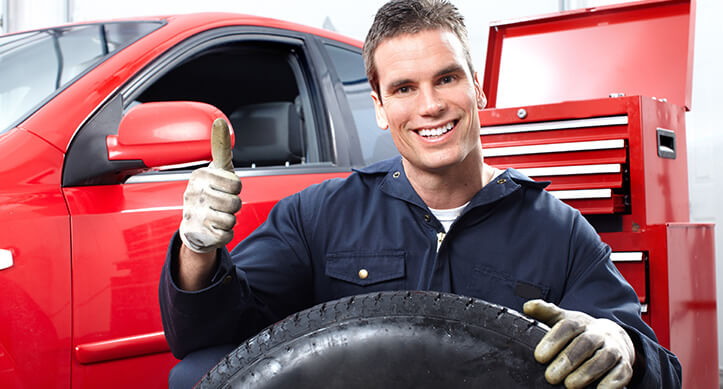 Tire installation project at Holbrook Tire & Auto Glass
