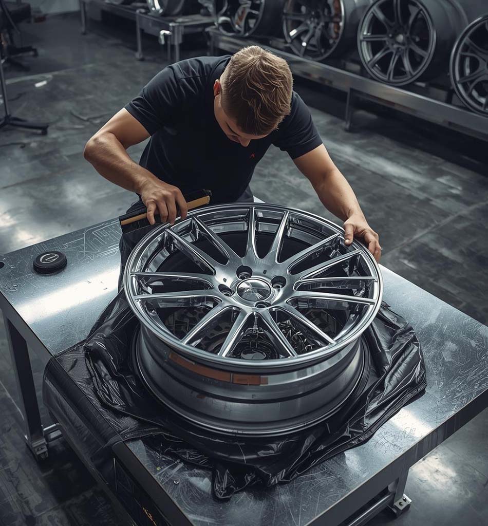 Rim repair technician in Detroit